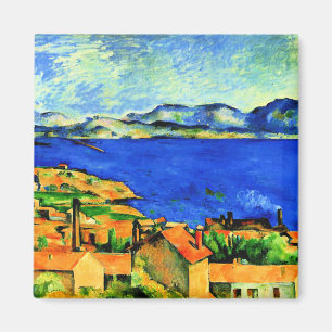 Cezanne-Bukt i Marseille, berömd-lackering  Magnet