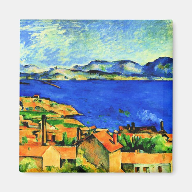 Cezanne-Bukt i Marseille, berömd-lackering Magnet (Framsidan)