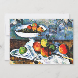 Cezanne - Compotier, Glass and Apple Kort