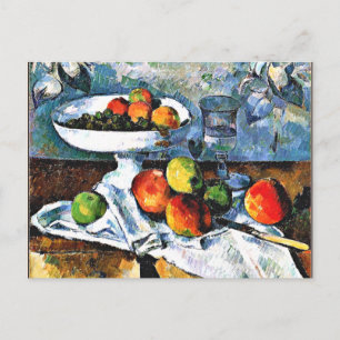 Cezanne - Compotier, Glass, Apples Vykort