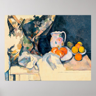 Cezanne - Curtain och Fruit Poster