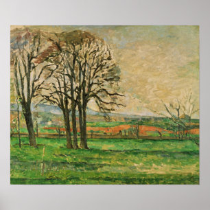 Cézanne - De kala träden vid Jas De Bouffan Poster