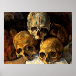 Cezanne - Döskallarnas pyramid Poster