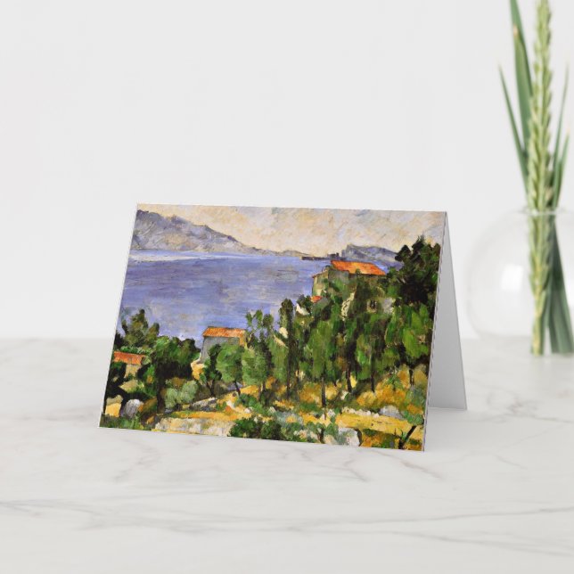 Cezanne - Estaque-bukten från Öster Kort (Framsida)