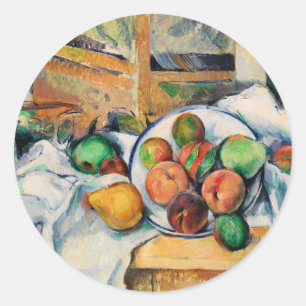 Cezanne - Ett hörnbord Runt Klistermärke