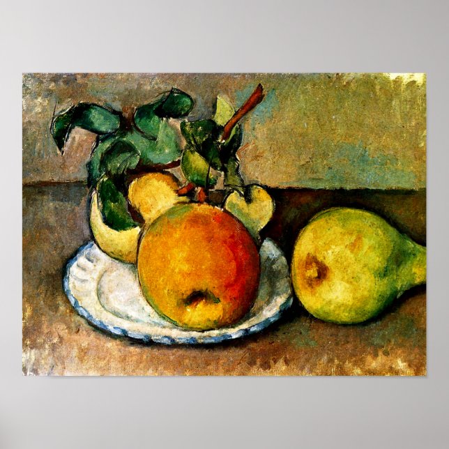 Cezanne - fortfarande liv med äpplen poster (Framsidan)