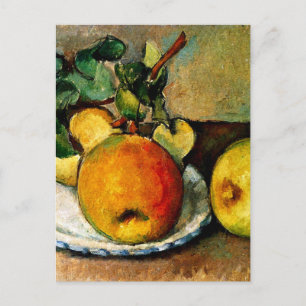 Cezanne - fortfarande liv med äpplen vykort