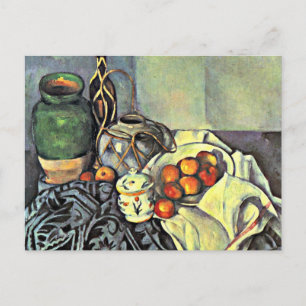 Cezanne - fortfarande liv med äpplen vykort