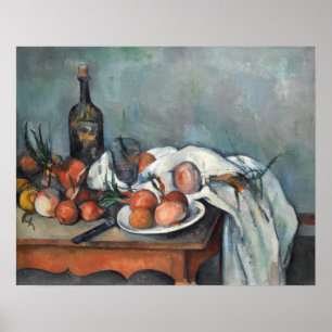 Cézanne - fortfarande liv med lök poster