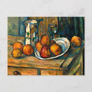 Cezanne - fortfarande liv med Mjölk Jug och Fruit Vykort
