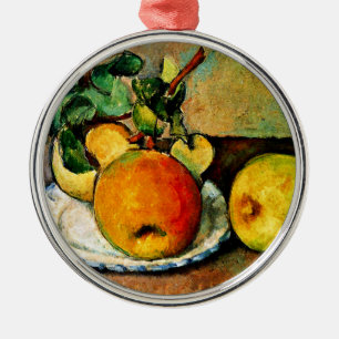 Cezanne - Fortsatt liv med äpplen och päron Julgransprydnad Metall