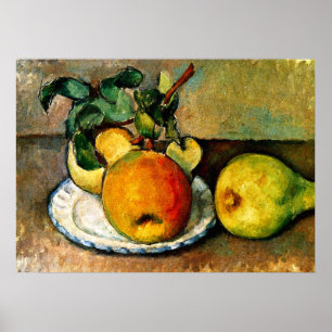 Cezanne - Fortsatt liv med äpplen och päron Poster