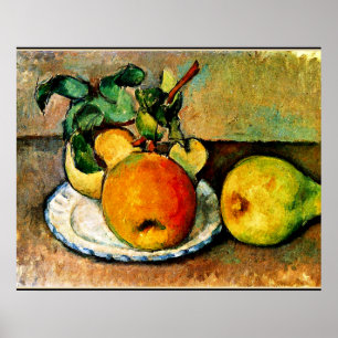 Cezanne - Fortsatt liv med äpplen och päron Poster