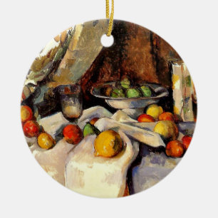 Cezanne - Fortsatt liv, Post, Flaska, Kopp och fru Julgransprydnad Keramik