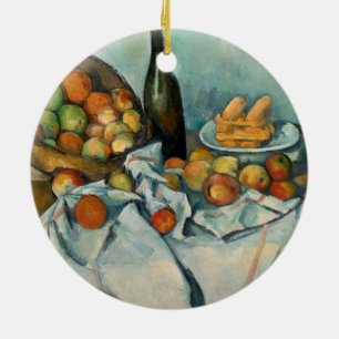 Cezanne Friut Apple Impressionist Painting Julgransprydnad Keramik