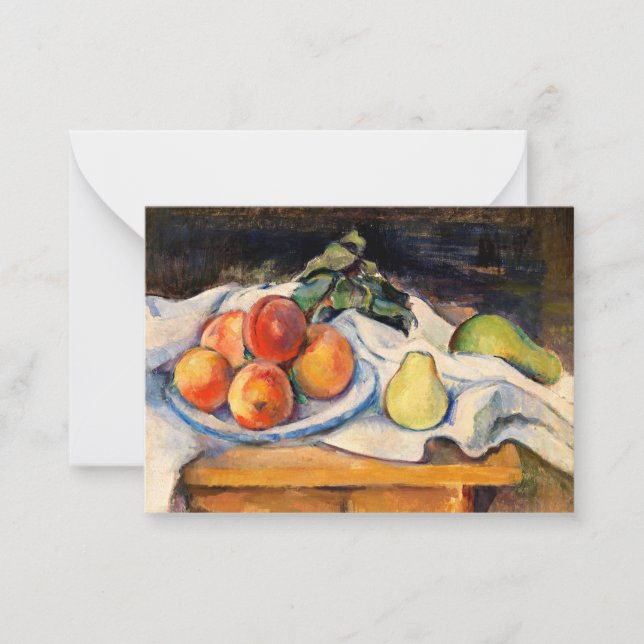 Cezanne - Fruit vid Bord Anteckningskort (Framsida)