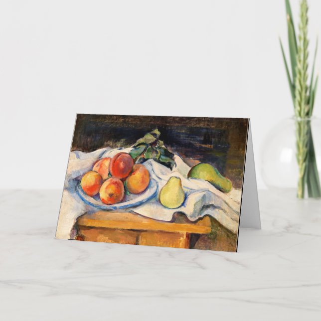 Cezanne - Fruit vid Bord Kort (Framsida)