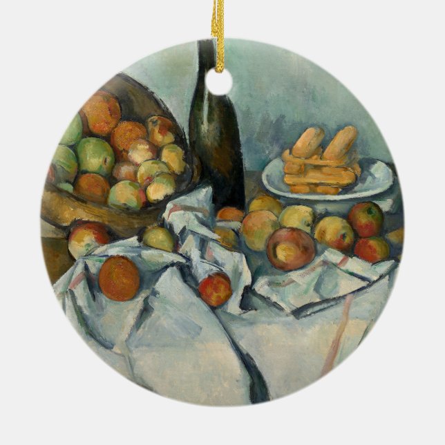 Cezanne Frukt Äpple Impressionistisk Målning Julgransprydnad Keramik (Baksidan)