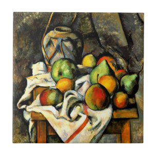 Cezanne - Ginger Burk och Fruit Kakelplatta