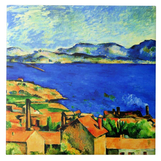 Cezanne - Gulf of Marseille Kakelplatta (Framsidan)