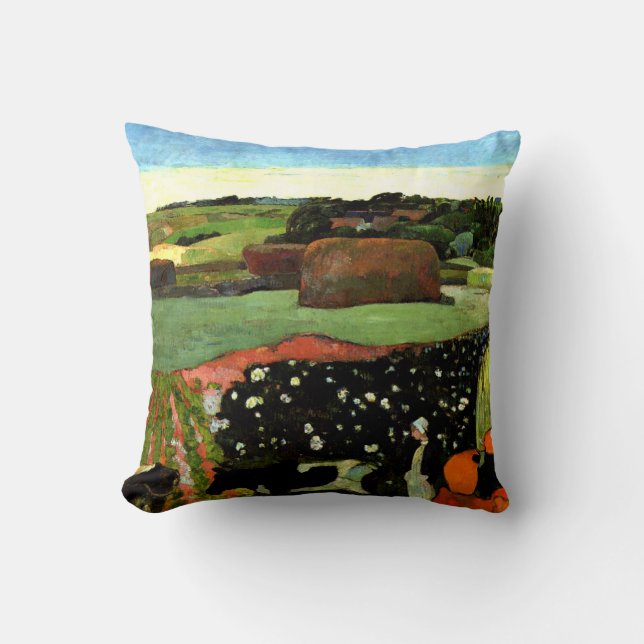 Cezanne - Haystacks i Bretagne Kudde (Framsida)