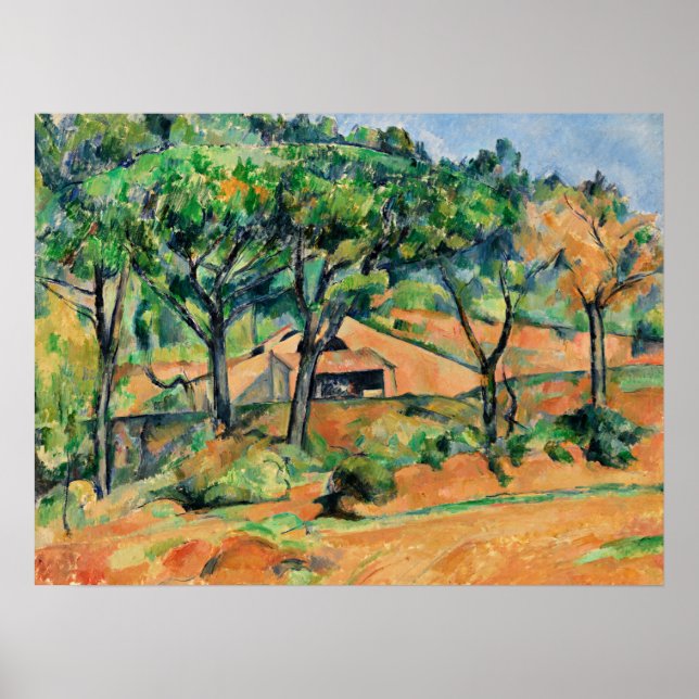 Cezanne - House in Provence, populär teckning Poster (Framsidan)
