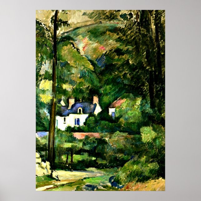 Cezanne - Houses in the Greenery-1881 Poster (Framsidan)