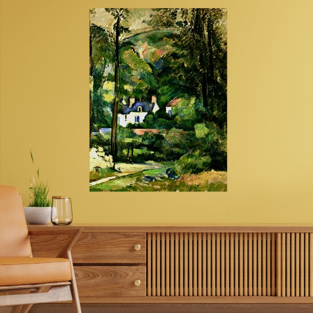 Cezanne - Hus i Greenery-1881 Poster (Vardagsrum 2)