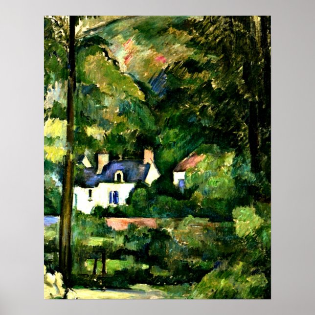 Cezanne - Hus i grönska-1881 Poster (Framsidan)