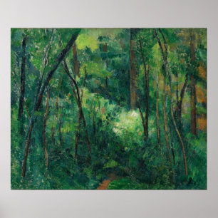 Cézanne insida av en skog poster