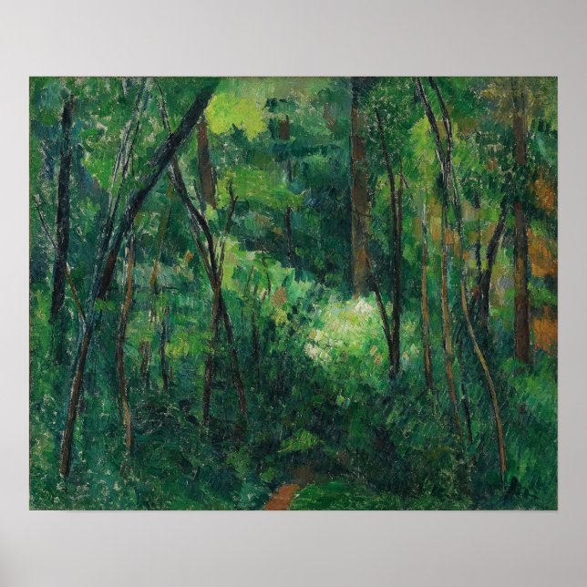 Cézanne - Interiör från en skog Poster (Framsidan)