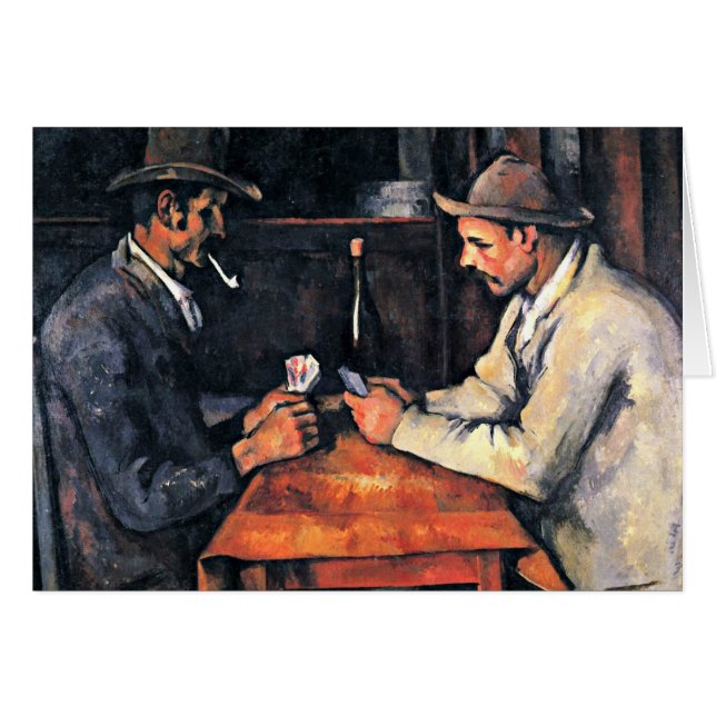 Cezanne - Kortspelarna (2) Hälsningskort (Framsidan Horizontal)