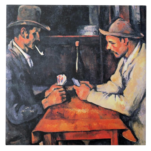 Cezanne - Kortspelarna (2) Kakelplatta (Framsidan)