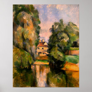 Cézanne - Land House by A River Poster