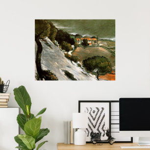 Cezanne - L'Estaque Smälter Snö Poster