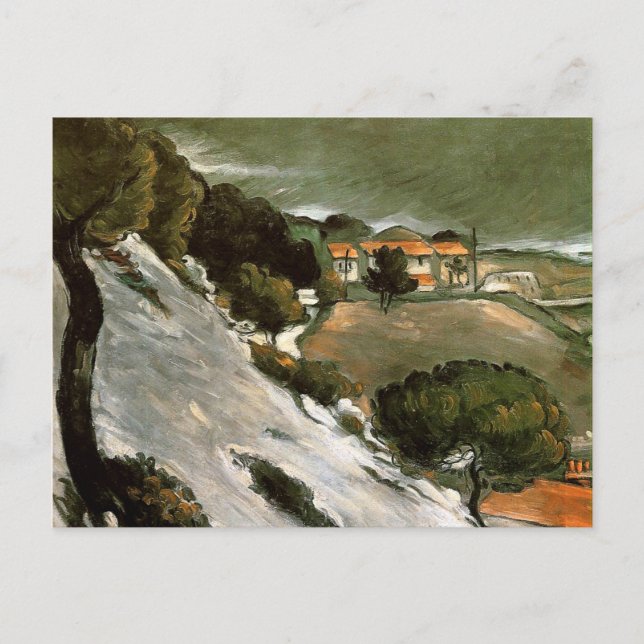 Cezanne - L'Estaque Smälter Snö Vykort (Framsida)