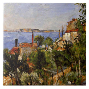 Cezanne - liggande, studie efter natur kakelplatta