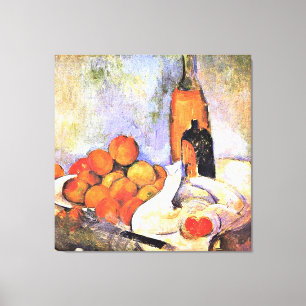 Cezanne - Livet med Flaskor och äpplen Canvastryck