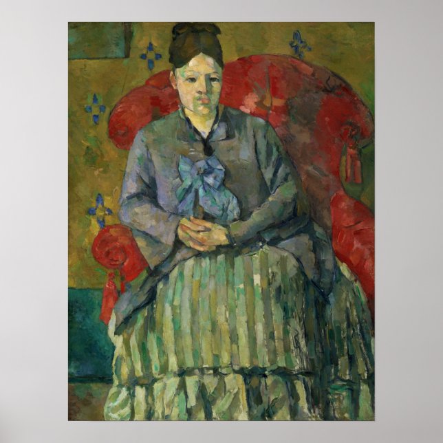 Cézanne - Madame Cézanne in a Red Armstol Poster (Framsidan)