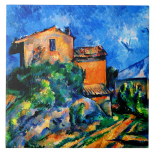 Cezanne - Maison Maria med en vy av Chateau Noir Kakelplatta