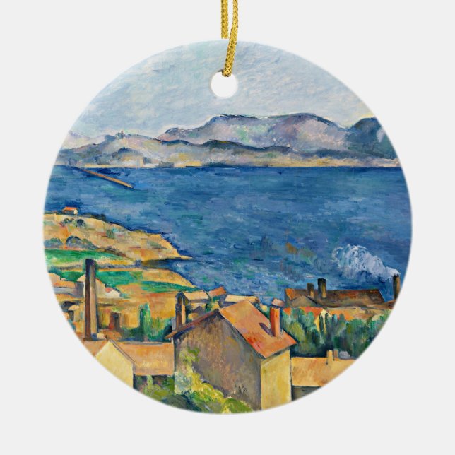 Cezanne - Marseillebukten från L'Estaque Julgransprydnad Keramik (Framsidan)