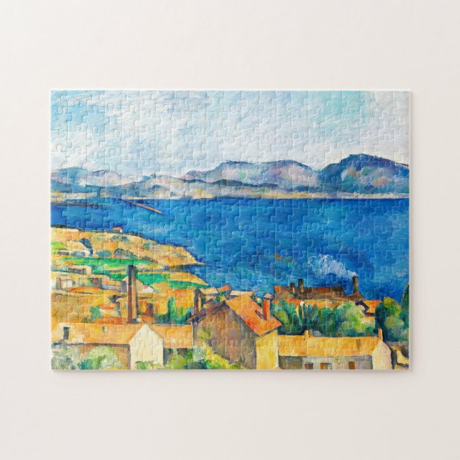 Cezanne:Marseillebukten, sjön från L'Estaque Pussel (Horisontell)