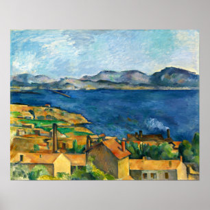 Cézanne - Marseillesbukten, från L'Estaque Poster