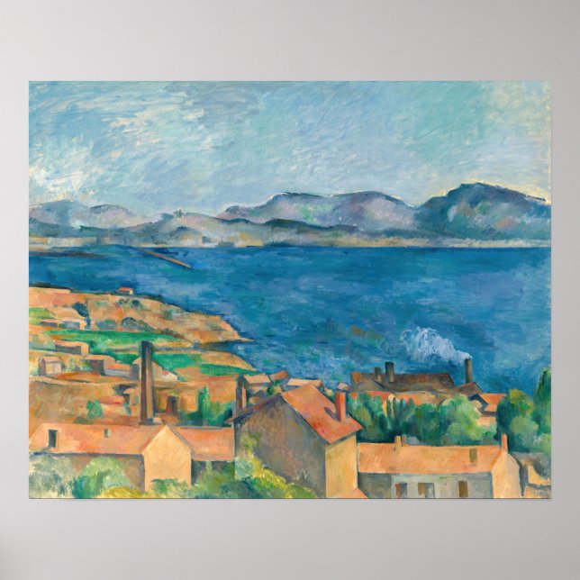 Cezanne - Marseillesbukten, vy från L'Estaque Poster (Framsidan)