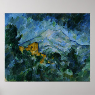 Cézanne - Mont Sainte-Victoire och Chateau Noir Poster