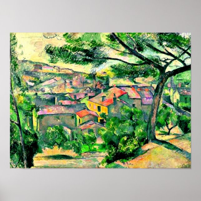 Cezanne - Morgonvy över L'Estaque Poster (Framsidan)