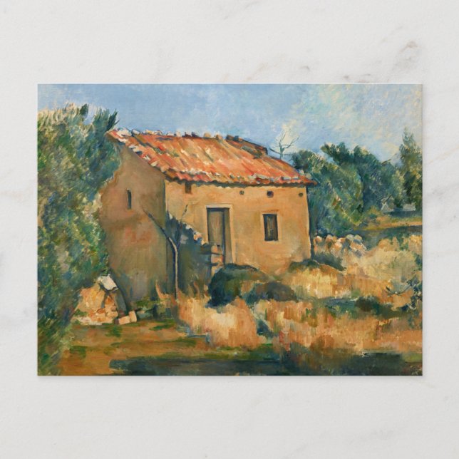 Cezanne - Övergiven hus Vykort (Framsida)