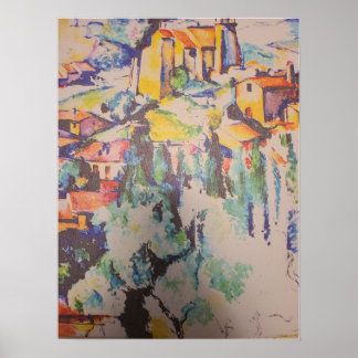 cezanne painting - modified by Mark Pettinelli Poster