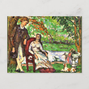Cezanne - Paret i en trädgård Vykort