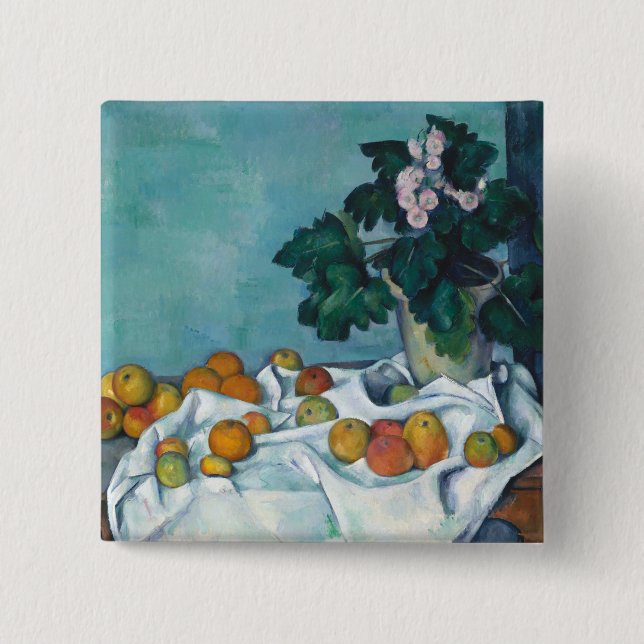 Cezanne Post impressionism still Life Flowers och Knapp (Framsida)